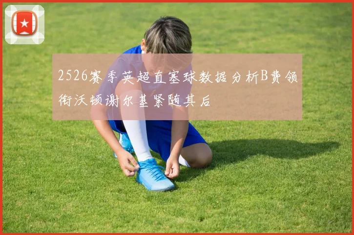 2526赛季英超直塞球数据分析B费领衔沃顿谢尔基紧随其后
